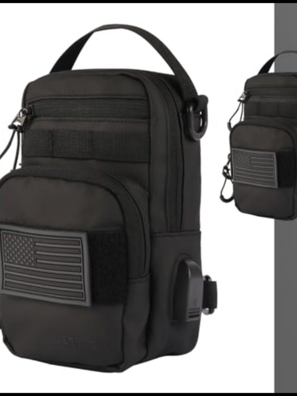 Magnetic Gym Bag Small Crossbody Sling Water Resistant USB Charging Port